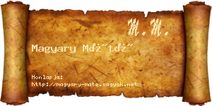 Magyary Máté névjegykártya