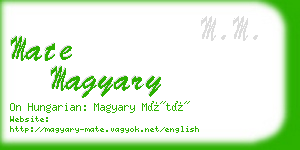 mate magyary business card
